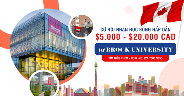 Brock University dành học bổng lên tới 350 triệu cho du học sinh Việt
