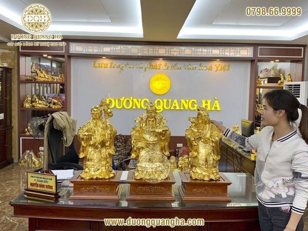 Top 5 mẫu tượng đồng dát vàng 24K mang may mắn, bình an cho gia chủ