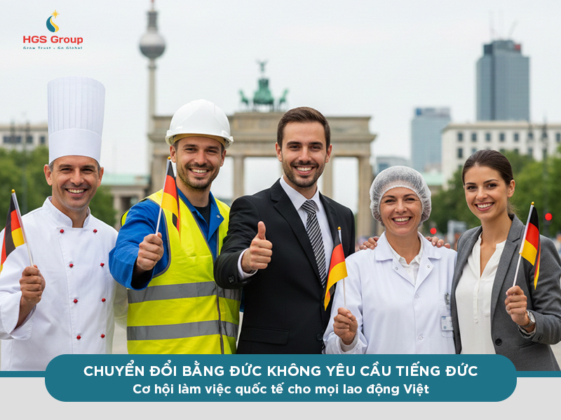 HGS Group - Đơn vị tiên phong cung cấp chương trình chuyển đổi bằng Đức không yêu cầu tiếng Đức