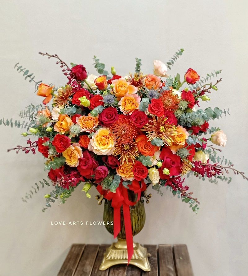 hoa khai trương love arts