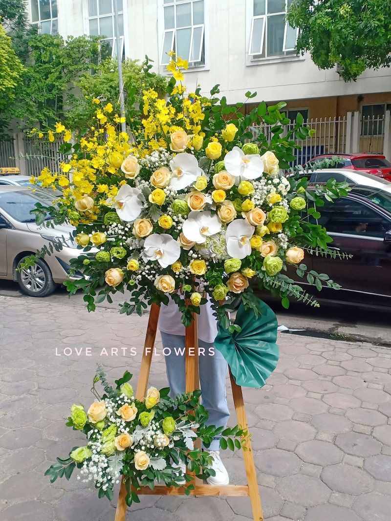 hoa khai trương love arts