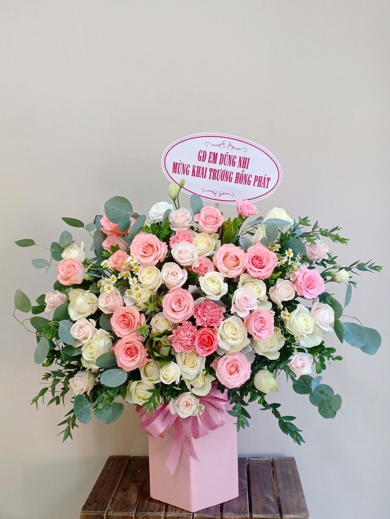 hoa khai trương love arts