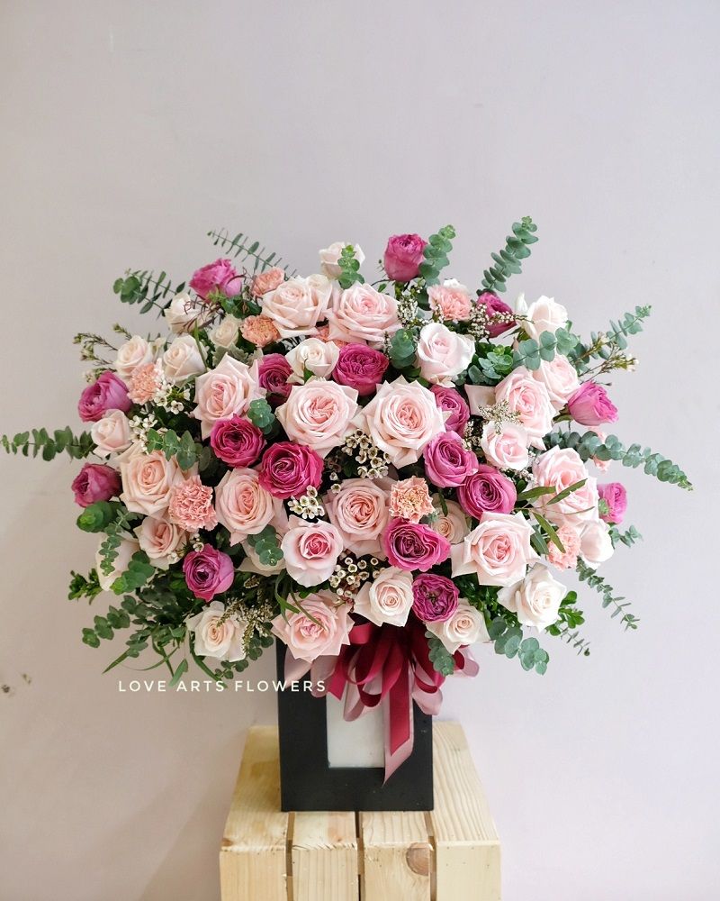 hoa khai trương love arts