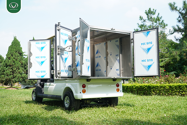 3 ưu thế nổi bật của mẫu xe điện chở hàng thùng kín inox Tùng Lâm