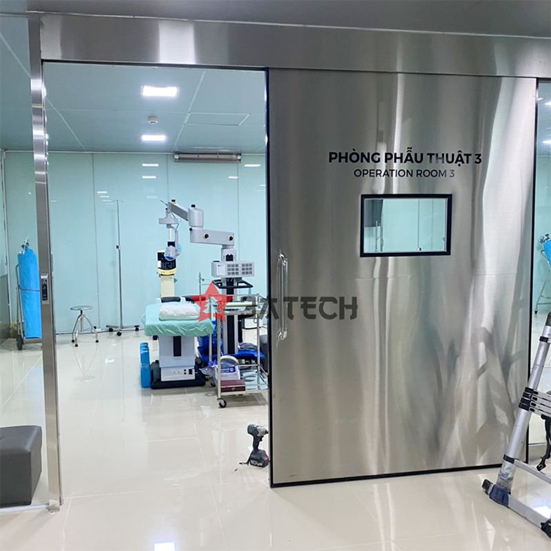cửa chì bệnh viện 