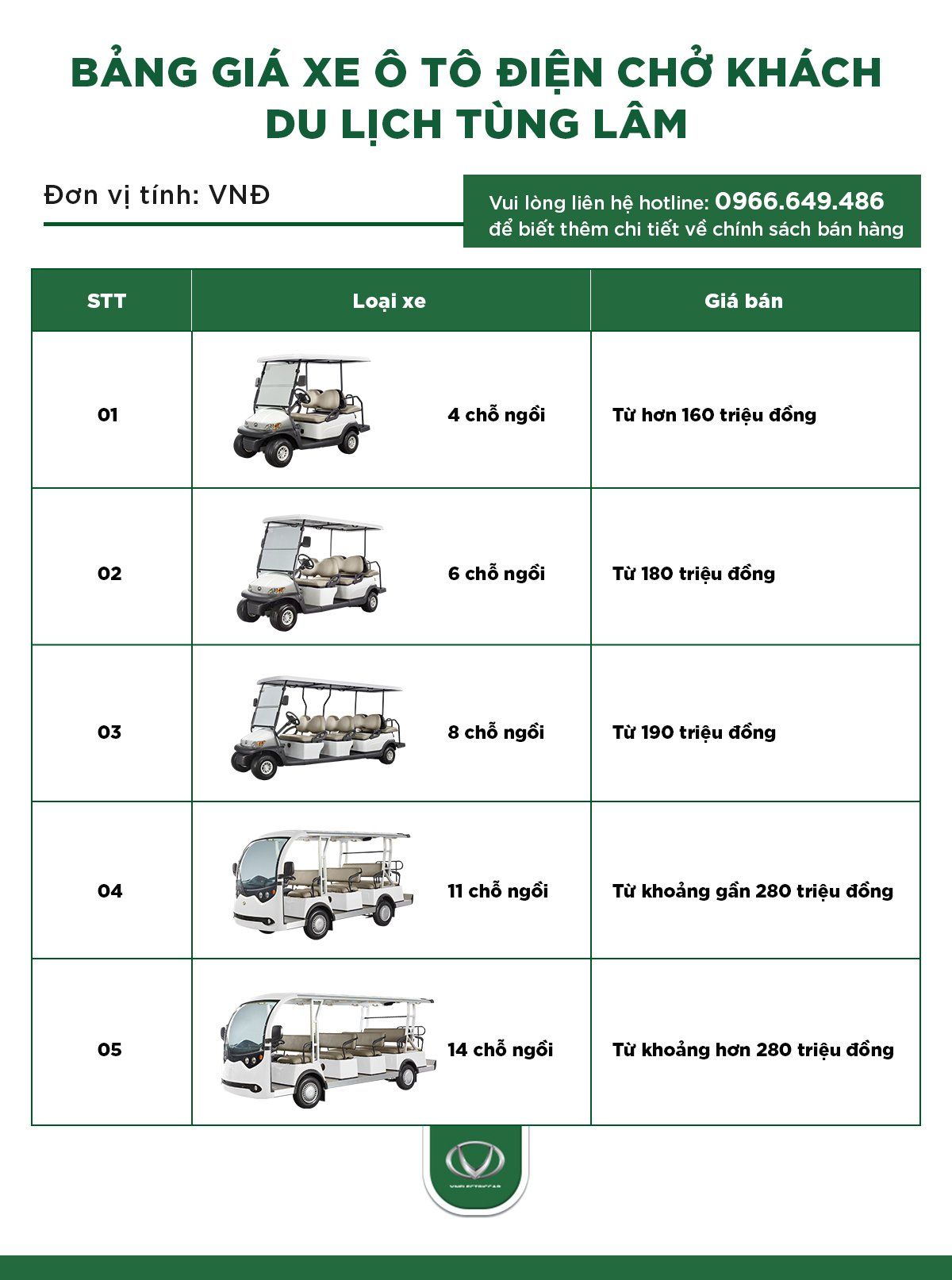 xe ô tô điện chở khách du lịch