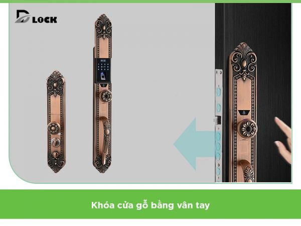 Khóa cửa gỗ bằng vân tay