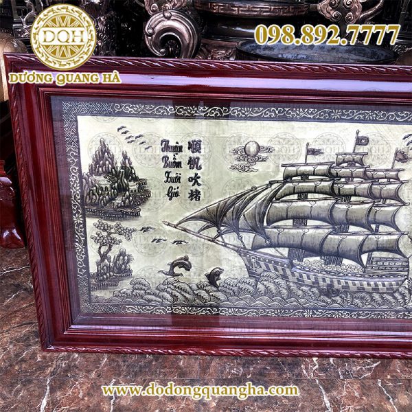 tranh đồng Thuận buồm xuôi gió