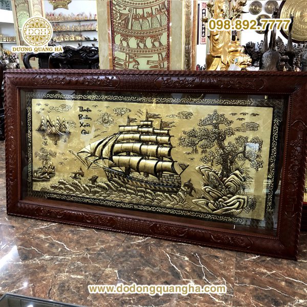 tranh đồng Thuận buồm xuôi gió
