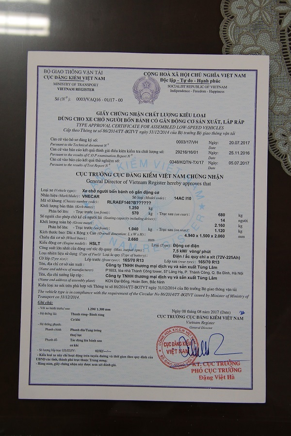 Những tiêu chuẩn bắt buộc của xe ô tô điện khi tham gia giao thông