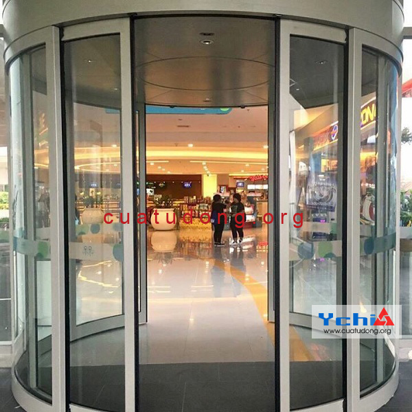 cửa tự động trượt cong