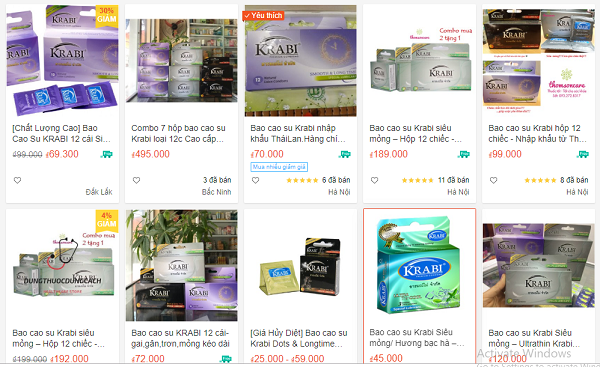 Địa chỉ mua bao cao su Krabi chính hãng