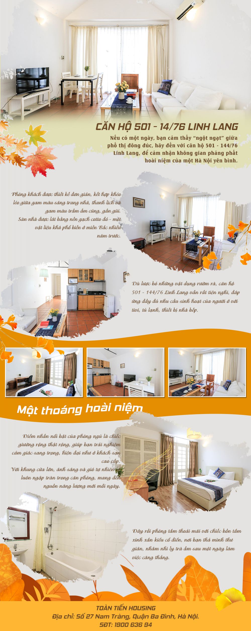 Giây phút hoài niệm tại căn hộ 501 - 14/76 Linh Lang của Toàn Tiến Housing