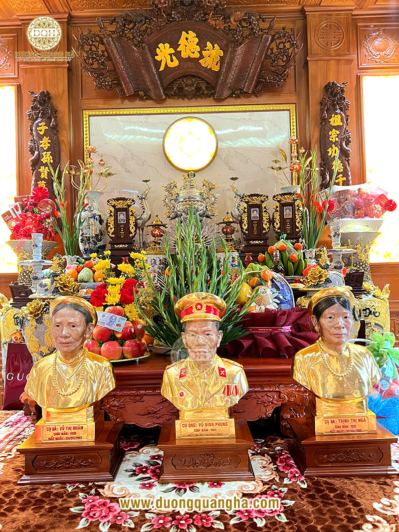 Đúc tượng đồng chân dung ông bà, cha mẹ ở đâu uy tín và chuẩn “truyền thần”?
