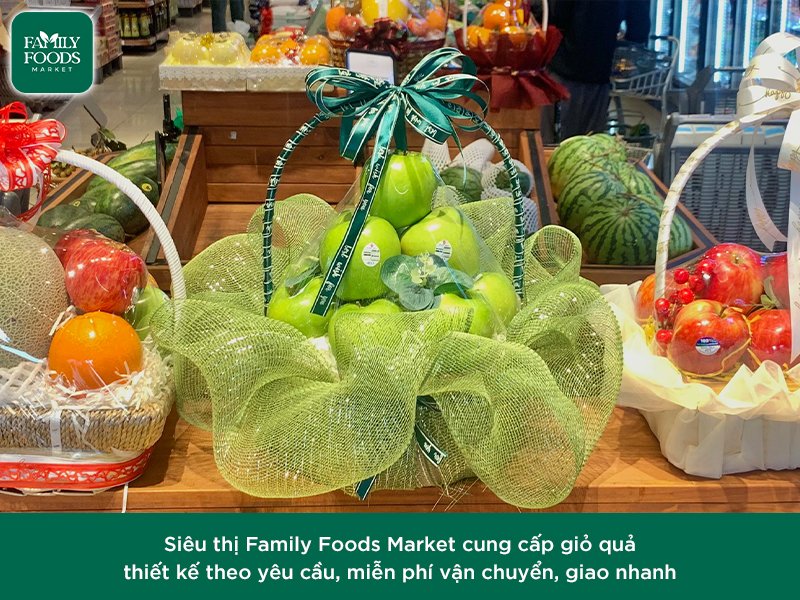 Giỏ quả thiết kế theo yêu cầu sang trọng, đẳng cấp, đặt hàng giao nhanh
