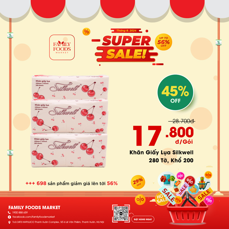 Khuyến mãi ngập tràn, sale upto 56% - Duy nhất tại siêu thị Family Foods Market