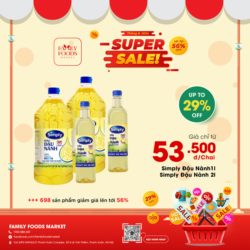 Khuyến mãi ngập tràn, sale upto 56% - Duy nhất tại siêu thị Family Foods Market