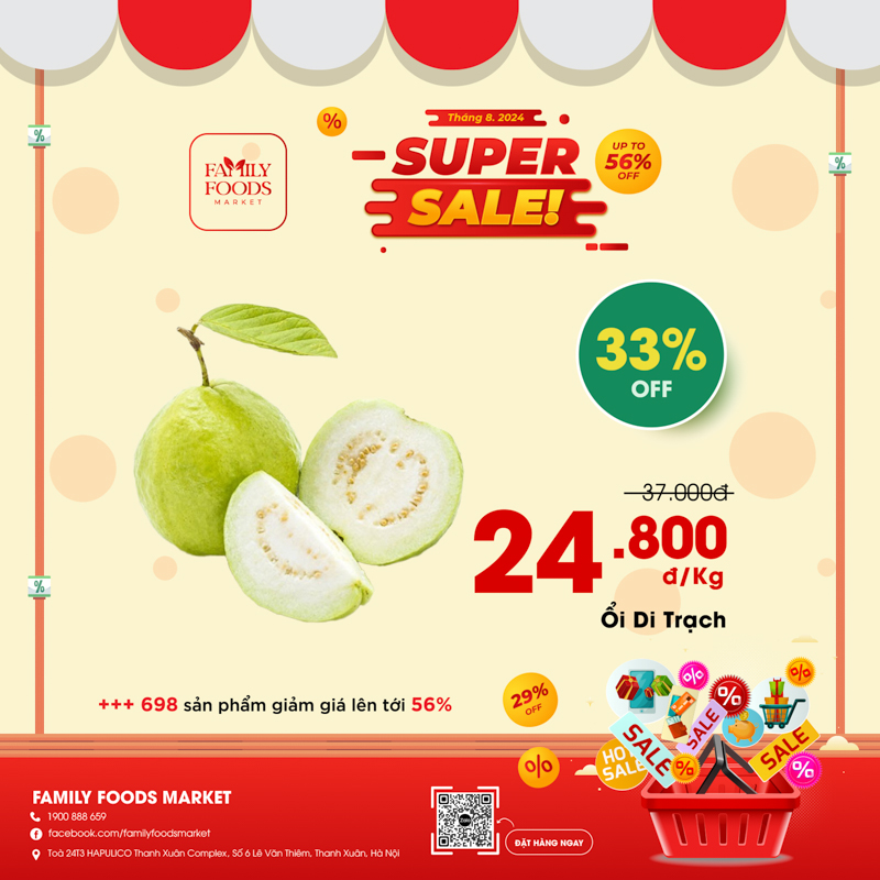 Khuyến mãi ngập tràn, sale upto 56% - Duy nhất tại siêu thị Family Foods Market