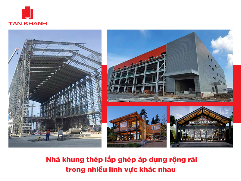 nhà khung thép lắp ghép