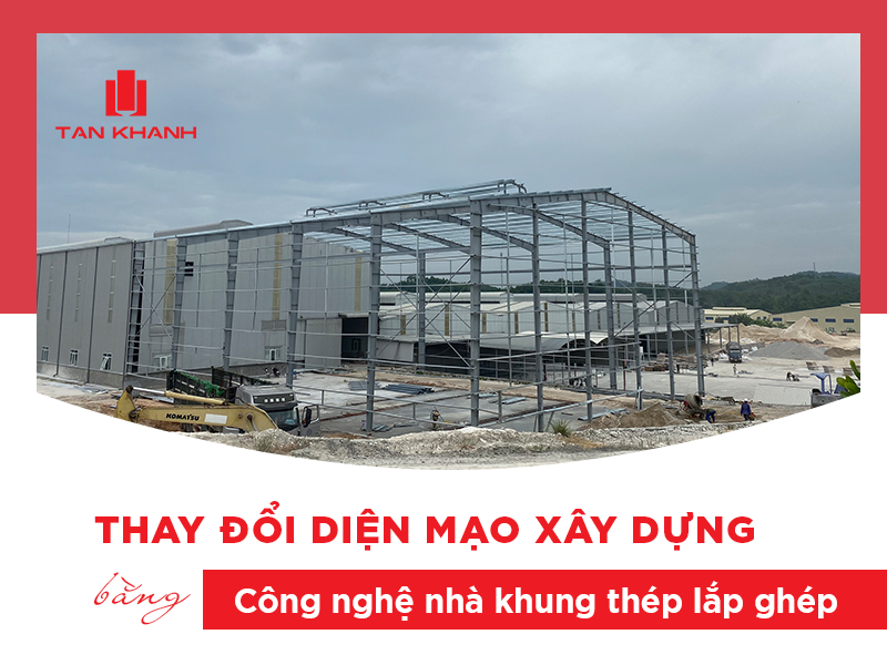 nhà khung thép lắp ghép