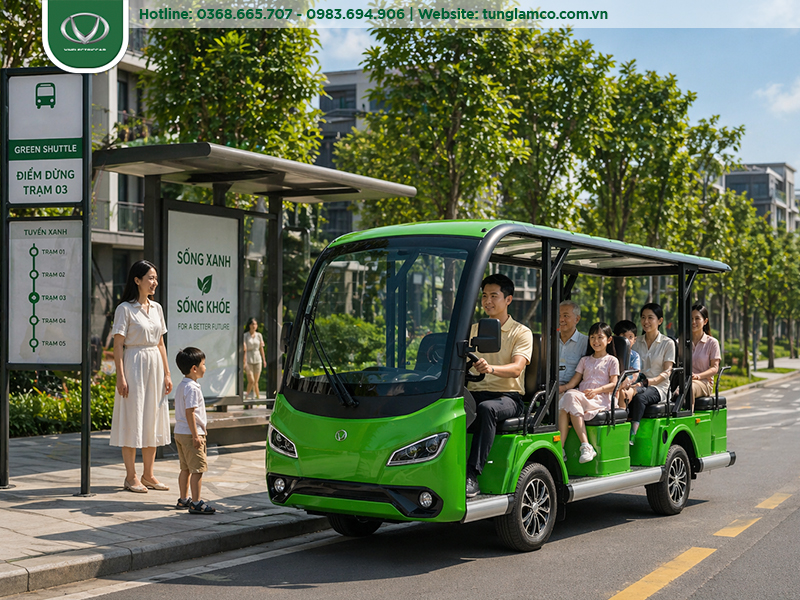 Khu đô thị sinh thái ứng dụng xe điện nội khu ra sao?