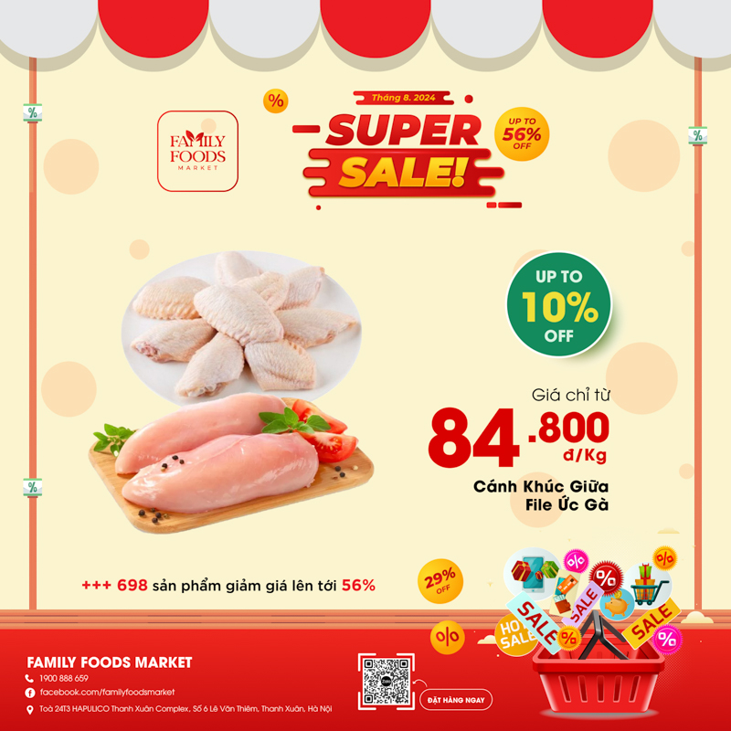 Khuyến mãi ngập tràn, sale upto 56% - Duy nhất tại siêu thị Family Foods Market