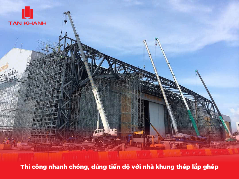 nhà khung thép lắp ghép