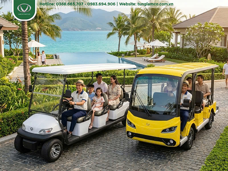 Resort 3-5 sao nên chọn xe điện chở khách bao nhiêu chỗ