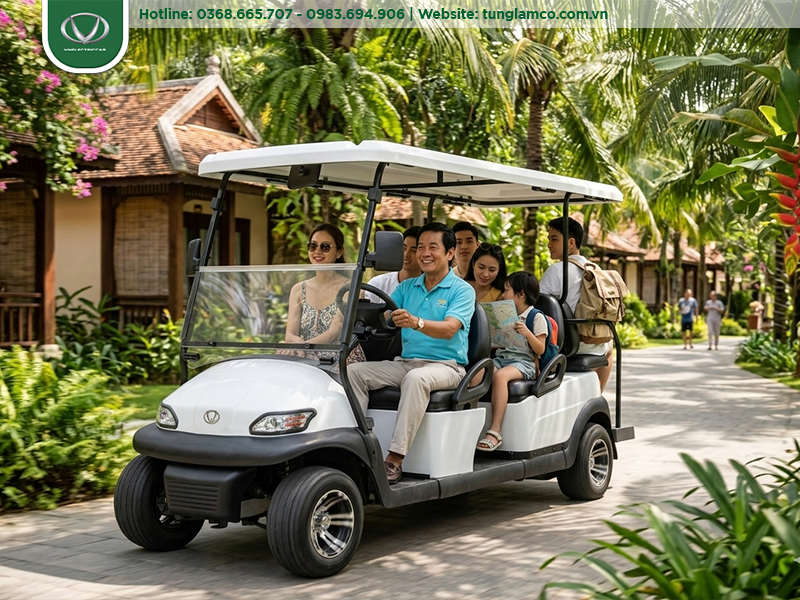 Resort 3-5 sao nên chọn xe điện chở khách bao nhiêu chỗ