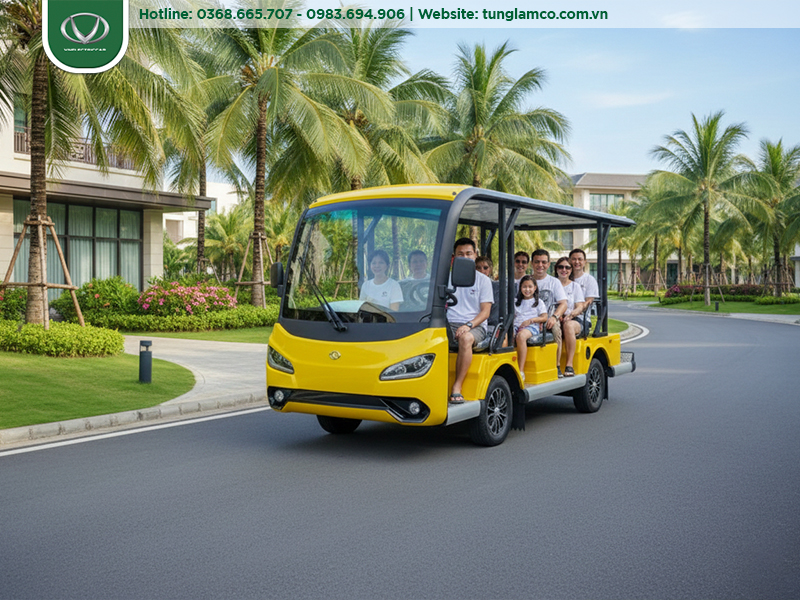 Resort 3-5 sao nên chọn xe điện chở khách bao nhiêu chỗ