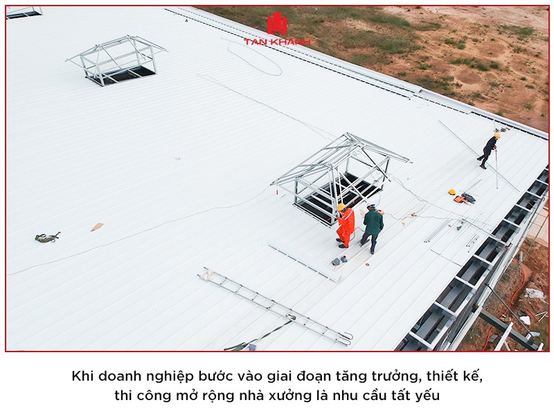 Tân Khánh Steel – Thiết kế, thi công mở rộng nhà xưởng đồng bộ và bền vững