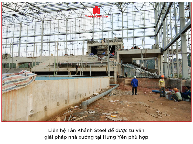 Thi công nhà xưởng tại Hưng Yên